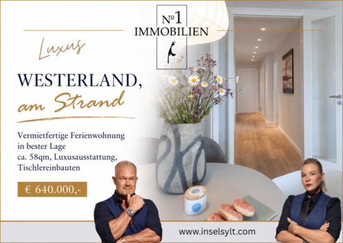 . - Beste Lage am Strand- Exklusive 2 Zimmer Ferienwohnung