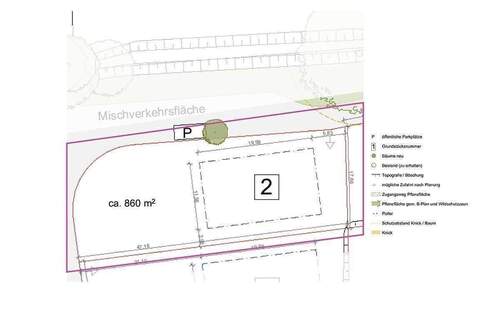 Lageplan Grundstück 2 - 