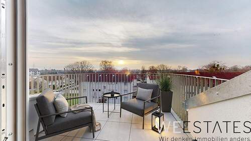 Terrasse - 2 Zimmer Etagenwohnung zur Miete in Düsseldorf