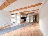 Wohnzimmer/ Küchenbereich - Raumwunder mit 3 Zimmern und Terrasse!