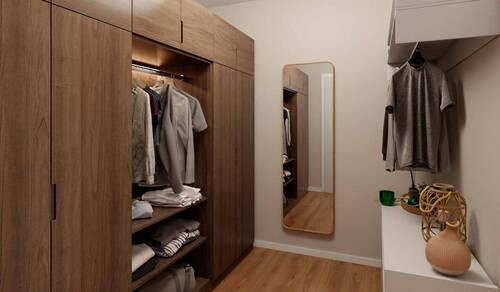 Praktische Ankleide direkt am Schlafzimmer - 