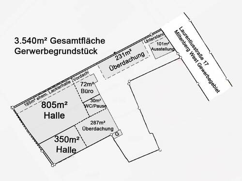 Lageplan Expose - Halle zum Kaufen in Miltenberg