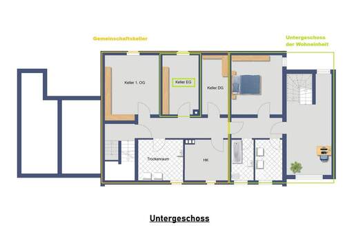 Untergeschoss - 6 Zimmer Etagenwohnung zur Miete in Schwaig