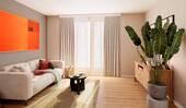 Wohnzimmer mit direktem Zugang zur Dachterrasse - 2 Zimmer Etagenwohnung in Berlin