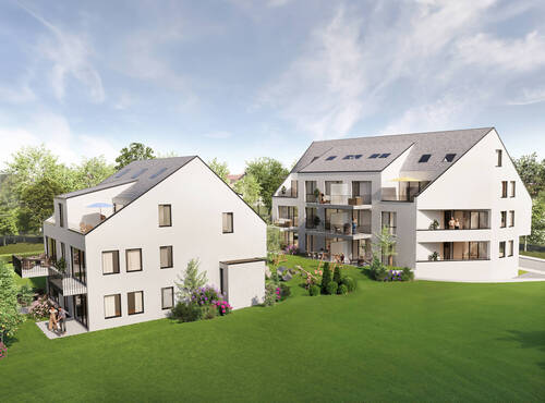 Visualisierung - *Sunside Living* Helle 3-Zimmer-Süd-Wohnung mit Terrasse, SNR am Garten und TG-Stellplatz