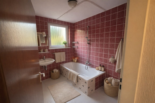 Badezimmer - virtually staged - 