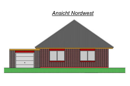 Ansicht Nordwest - 4 Zimmer Einfamilienhaus zum Kaufen in Aurich
