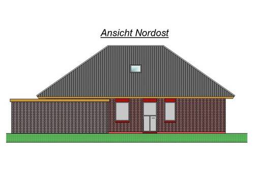 Ansicht Nordost - 4 Zimmer Einfamilienhaus in Aurich