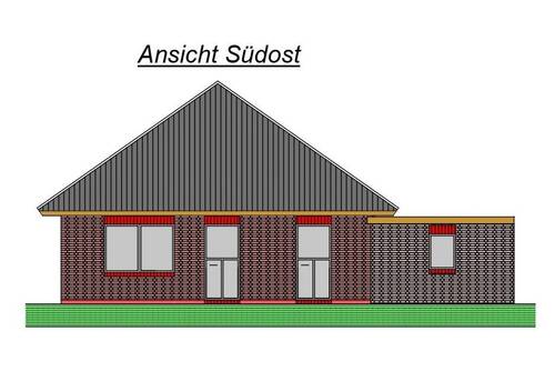 Ansicht Südost - Einfamilienhaus mit 100,00 m&sup2; in Aurich zum Kaufen