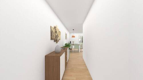 Wohnung Nr. 3 - Flurbereich (ca. 15,60m²) mit direktem Zugang zum Wohn- / Esszimmer - 