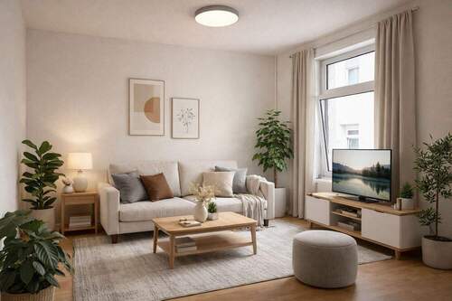 Titelbild - Visualisierung - Einzigartige Zwei-Zimmer-Wohnung im Stilaltbau nahe der Berger Straße