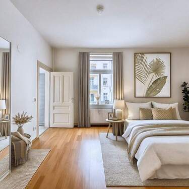 Schlafzimmer Visualisierung - 2 Zimmer Etagenwohnung zum Kaufen in Frankfurt am Main