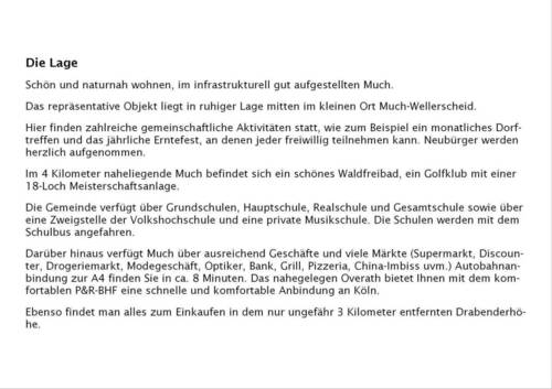 Haus Beschreibung Lage - 