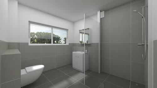 Wohnung Nr. 1 - Tageslichtbad (ca. 7,10m² Wfl.) - Achtung, weiße Fliesen! - 