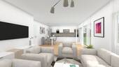 Wohnung Nr. 1 - Wohn- / Esszimmer (ca. 33,20m² Wfl.) mit offener Küche - 