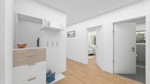 Wohnung Nr. 1 - Diele mit Garderobe (ca. 10,90m² Wfl.) - Eingangsbereich - 