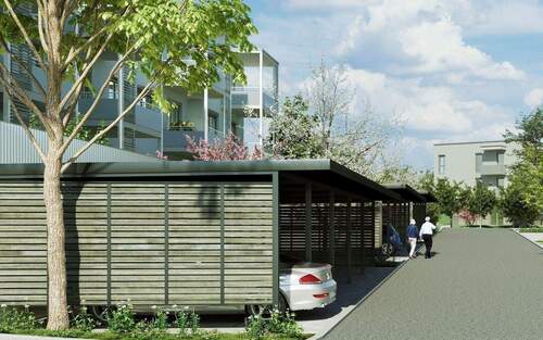 Carports_Service_Wohnen_Untersiemau.jpg - Etagenwohnung mit 74,00 m&sup2; in Untersiemau zum Kaufen