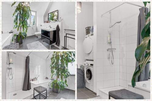 Tageslichtbad mit Dusche und Badewanne - 