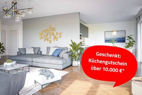 Interior Wohn- und Essbereich - Dachgeschosswohnung in Köpenick, 3 Zimmer, Terrasse, Stellplatz