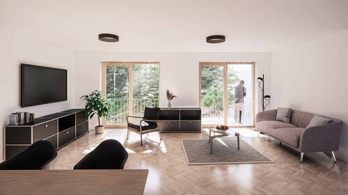 Beispiel Wohnbereich - Ideal geschnittene Zwei-Zimmer-Eigentumswohnung in Melle - Tolle Wohnung im 1. Obergeschoss