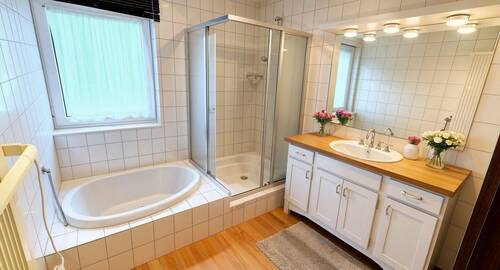 Bad mit Dusche und Wanne (KI generiert) - 