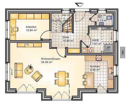 Erdgeschoss - Einfamilienhaus mit 154,00 m&sup2; in Apen / Augustfehn zum Kaufen
