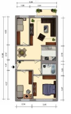 4RW mit Balkon - 