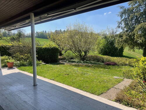 Blick von Terrasse in Garten - 