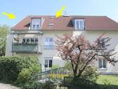 Hausansicht - Hell * Ruhig * Schnuckelig - 2 Zi.-Galeriewohnung mit TG, Außenstellplatz, Terrasse + Keller !