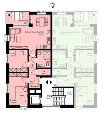 Grundriss Wohnung 5 