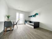 Wohn- und Schlafbereich.jpg - Modern möbliertes 1 Zimmer Apartment mit Balkon, W-Lan und TG-Stellplatz