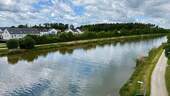 Luftbild - Stadt, Land, Fluss 