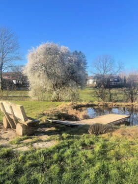 Teichgrundstück mit Bauplatz - 
