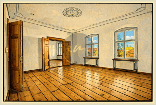 Wohnen (Visualisierung) - Bezugsfrei: Gefragte Lage, Balkon mit Aus- und Weitblick, attraktiver Altbau...