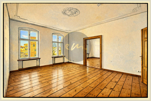 Schlafen (Visualisierung) - 3 Zimmer Etagenwohnung zum Kaufen in Berlin