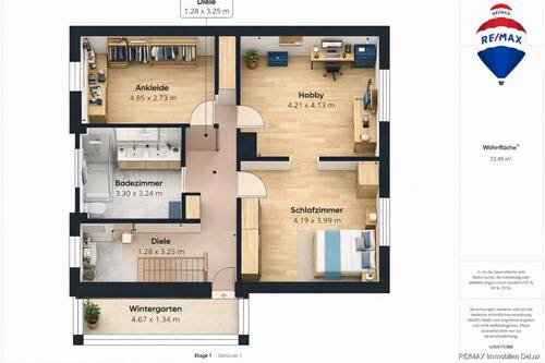 REMAX Immobilien DeLux Einfamilienhaus 1.OG Schiffweiler Mark Borowicz - 