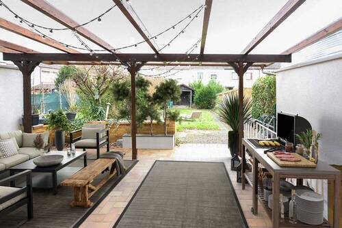 Terrasse Beispiel - Reihenmittelhaus mit 118,00 m² in Mannheim zum Kaufen