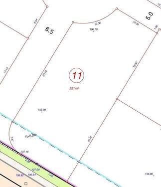 Grundstück Planauschnitt Teifläche 11 - 