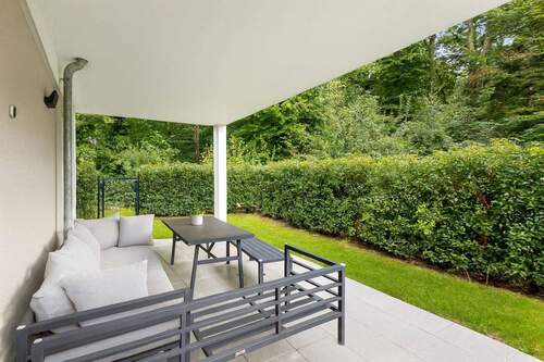 Terrasse - Grün. Modern. Nah am See: Stilvolle 4-Zimmer-Wohnung mit Waldzugang in Essen-Werden