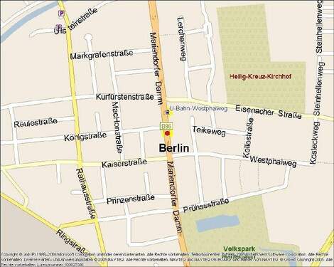 Kartenausschnitt - 3 Zimmer Etagenwohnung zur Miete in Berlin