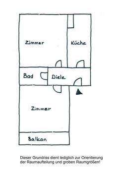 Skizze zur Raumaufteilung - 
