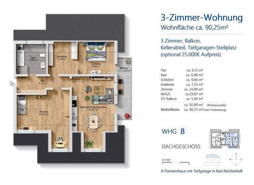 Wohnung 8 - Etagenwohnung mit 90,30 m&sup2; in Bad Reichenhall zum Kaufen