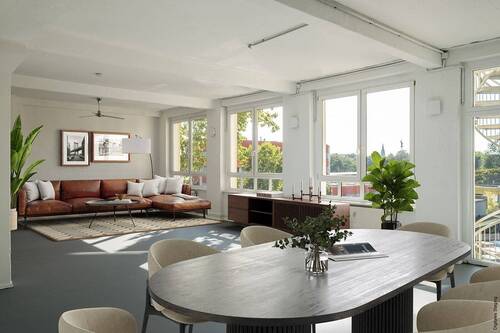 Wohn-/Essbereich - Authentisches Loft nahe des beliebten Richardplatzes