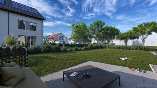 Neu Garten Blick ll_Hell - KfW-40-NH Neubauprojekt in DO-Mengede mit Photovoltaik - erste Einheiten bereits verkauft!