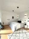 Schlafzimmer mit Bad en Suite - 3 Zimmer Etagenwohnung in Hannover