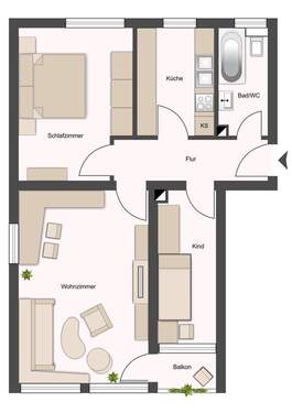 3-Zimmer-Wohnung, Nr. 3 - 