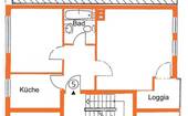 Grundriss - 2 Zimmer Etagenwohnung zur Miete in Magdeburg