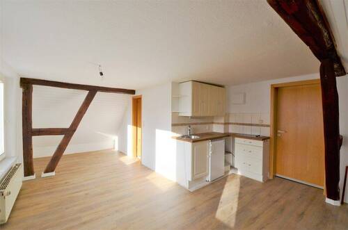 Wohn- und Küchenbereich - 1 Zimmer Etagenwohnung zur Miete in Dierhagen