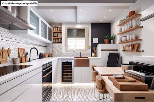 Küche Homestaging - 3 Zimmer Etagenwohnung zum Kaufen in Pfungstadt