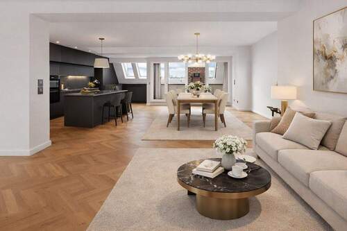 Esszimmer staged - 3 Zimmer Etagenwohnung in Berlin